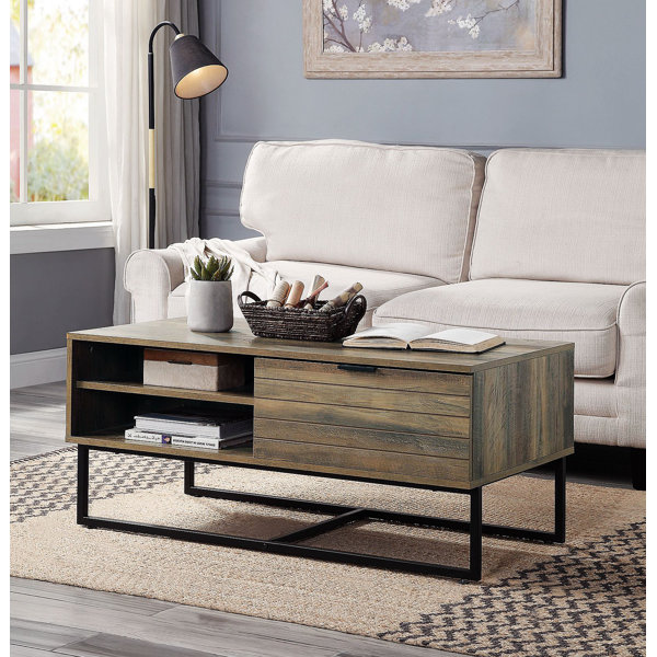 Loon Peak® Geralda Coffee Table, Rustic Style Coffee Table, Living Room